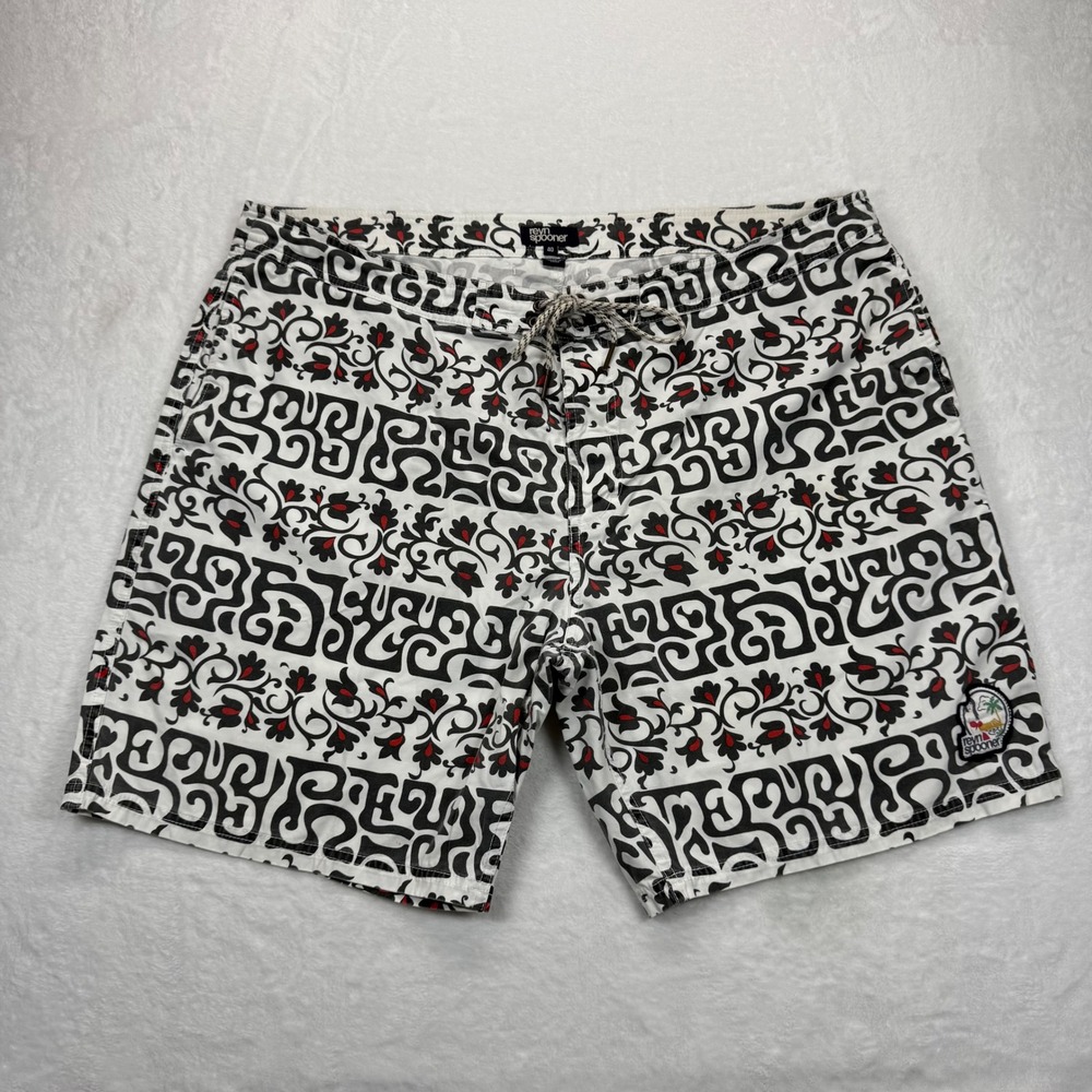 Reyn Spooner Swim‎ Trunks Floral Print Drawstring Size 40 READ
